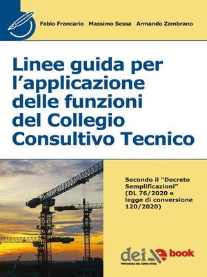 cover image of Linee guida per l'applicazione delle funzioni del Collegio Consultivo Tecnico